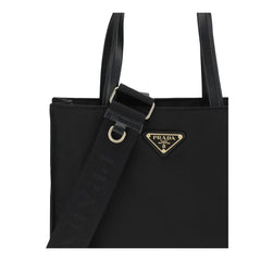 Black Recycled Polyamide Shoulder Bag