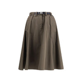 Bicolor Recycled Polyester Midi Skirt