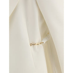 Beige Fleece Wool Blazer