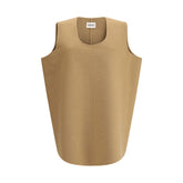 Beige Wool Casual Dress