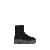 Black Calf Leather Bos Taurus Lace-Up Boots