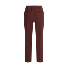 Bordeaux Acetate Casual Pants