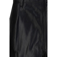 Black Calf Leather Bos Taurus Bermuda Shorts