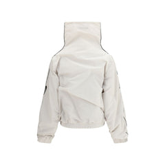 Gray Polyamide Full-Length Jacket