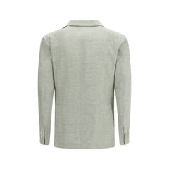 Bicolor Linen Blazer