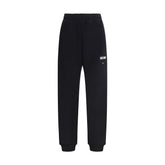 Black Cotton Casual Pants