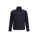 Blue Elastane Coat