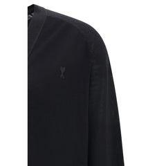 Black Merino Wool Cardigan