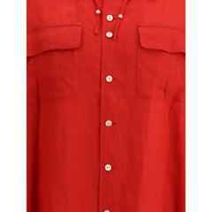 Multicolor Linen Dress Shirt