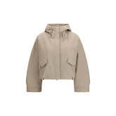 Beige Polyester Shell Jacket