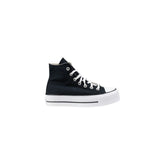 Black Polyester High Top Sneakers