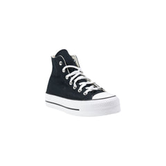 Black Polyester High Top Sneakers
