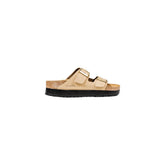 Beige Synthetic Platform Sandals
