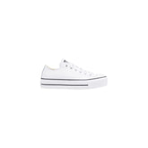 White Leather Platform Sneakers