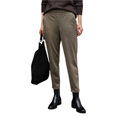 Brown Polyester Casual Pants
