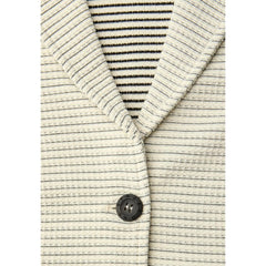 Cream Polyester Blazer