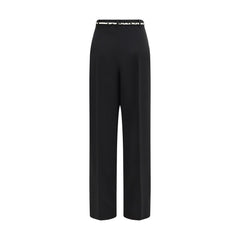 Black Triacetate Casual Pants