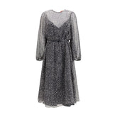 Black Silk Casual Dress