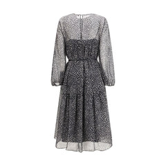 فستان كاجوال من الحرير الأسود