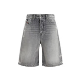 Gray Cotton Bermuda Shorts