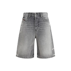 Gray Cotton Bermuda Shorts
