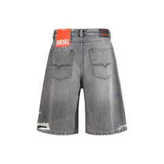 Gray Cotton Bermuda Shorts