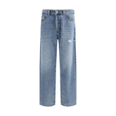 Blue Cotton Relaxed Fit Jeans