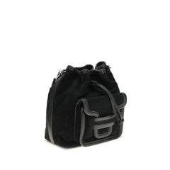 Black Calf Leather Bos Taurus Backet Bag