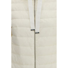 Beige Polyamide Biker Jacket