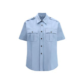 Blue Cotton Shortsleeve Shirt