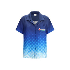 Blue Silk Pattern Shirt