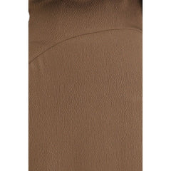 Brown Silk Casual Dress