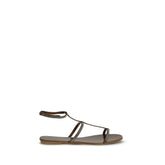 Brown Calf Leather Bos Taurus Strap-On Sandals