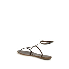 Brown Calf Leather Bos Taurus Strap-On Sandals