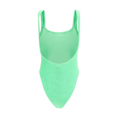 Bicolor Polyester One-Piece Swimsuit