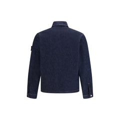 جاكيت قطنية زرقاء من الدنيم