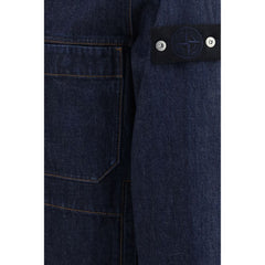 جاكيت قطنية زرقاء من الدنيم