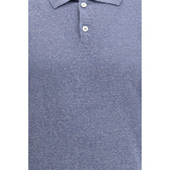 Blue Linen Polo Shirt