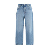 Blue Polyester Jeans Denim