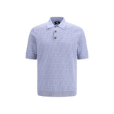 Blue Cotton Polo Shirt