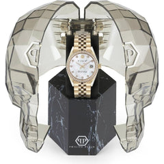 ساعة فاخرة من الفولاذ المقاوم للصدأ باللون الذهبي