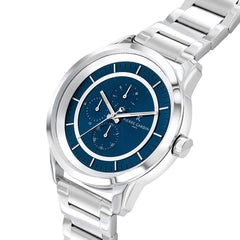 ساعة فاخرة من الفولاذ المقاوم للصدأ باللون الرمادي