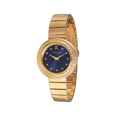 ساعة فاخرة من الفولاذ المقاوم للصدأ باللون الذهبي