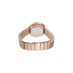 ساعة فاخرة من الفولاذ المقاوم للصدأ باللون الذهبي