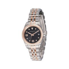 ساعة فاخرة من الفولاذ المقاوم للصدأ باللون الرمادي