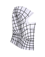 Men White Stripes Nylon Ski Mask Balaclava Hat