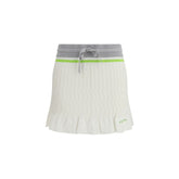 White Cotton Mini Skirt