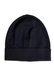 Black Cashmere Knitted Women Winter Beanie Hat