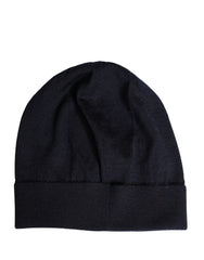 Black Cashmere Knitted Women Winter Beanie Hat
