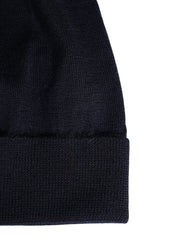 Black Cashmere Knitted Women Winter Beanie Hat